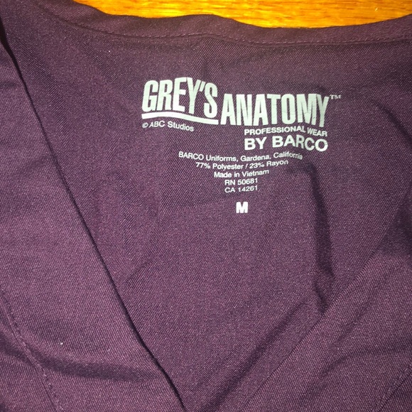 Grey’s Anatomy mock wrap scrub top - Picture 2 of 4